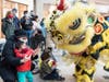 Shoppers were surprised with a free and family-friendly lion dance performance. 