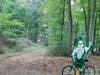 Far Hills Country Day School, with the help of their falcon mascot, unveiled a new mountain bike trail for student use.