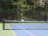Far Hills Country Day School Grade 7 student Valentina Reale played tennis on the new courts on Thursday, September 30, 2021.