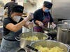 Culinary Angels volunteers Cindy Young and Petra Boyle whip up a special holiday meal funded by Patelco Credit Union. Meals were delivered free of cost to those actively undergoing cancer treatment and other serious health challenges in the Tri-valley.