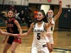 Kayla Gilmore (No. 5) and Kayden Meyer (No. 4) in a game against Patchogue-Medford. 