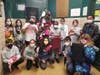 The William Floyd Elementary School Student Council with donated hats, gloves, scarves and socks for the Giving Tree.