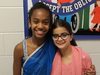 Marley Edwards and Sonia Shah dressed for the occasion on International Day.
