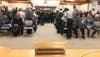 The audience at John Hearn swearing in ceremony. The entire Newtown Police force was also in attendance but are not in t