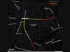 The Fiber Route (yellow shows path in the Borough, red in the Township)