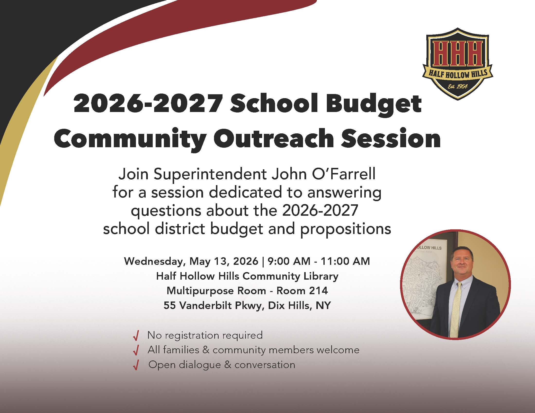 2026-2027 Half Hollow Hills School Budget Community Outreach Session