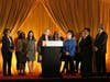 Mary Farrell, RN, accepts the Team Award for the COPD Readmission Team