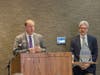 Senator Joseph Cryan lauds Overlook alongside Overlook president Alan Lieber