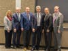 L-R: Mary Theroux, Chief of Staff for Assemblywoman Mila Jasey; Assemblyman James Kennedy; Senator and former Governor Richard Codey; Alan Lieber; Assembly Republican Leader Jon Bramnick; Senator Joseph Cryan