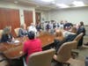 Leadership from Overlook and Atlantic Health System meet to discuss health care with Congressman Malinowski.
