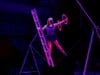 Olivia Miley performs on the Slack rope 