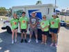 All Faiths Food Bank volunteers Vivian Alexander, Caden Bianes, Wendy Hopkins and Kim McFarlane with letter carrier Dion Gyorkos (center) at the Glengarry Post Office collection site