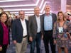 At the ‘Florida Stories’ sponsor reception were (l-r) SEC co-Executive Director Dr. Jennifer Shafer, Matt Sauer, Charles & Margery Barancik Foundation, Carl Hiaasen, Jon Thaxton, Gulf Coast Community Foundation, and EcoSummit Lead Sponsor Elizabeth Moore