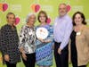Temple Emanu-El was recognized as the Top Fundraiser/Food Drive honoree for eighth consecutive year; (from l-r) AFFB president/CEO Nelle S. Miller, Susan Rosenbaum, Bettianne Marcus, Rabbi Michael Shefrin, and AFFB Chief Development Officer Denise Cotler