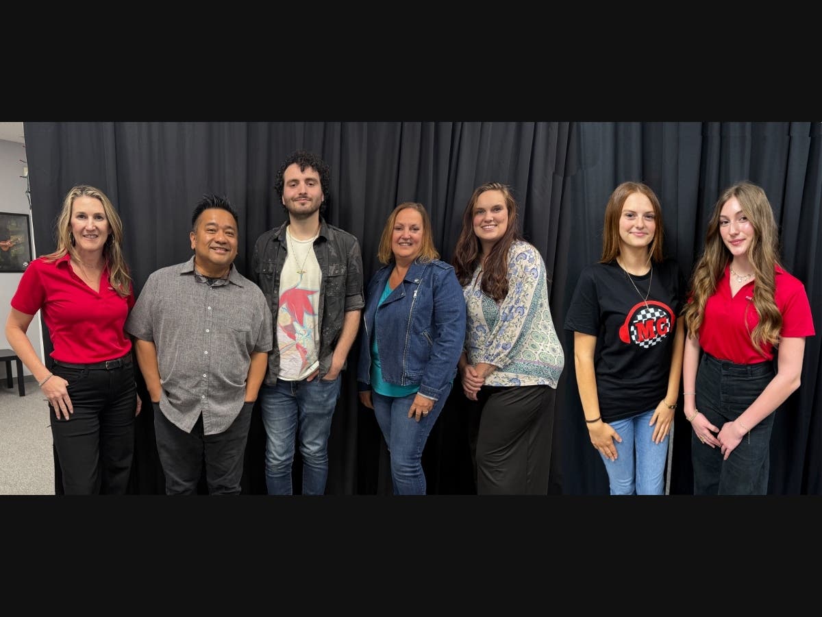(From l-r) Music Compound President and owner Jenny Townsend with new hires Alex Perez, Gavin McCoy, Donna Zanger, Mariana Lyons, Julia Strode, and Harper Weyant