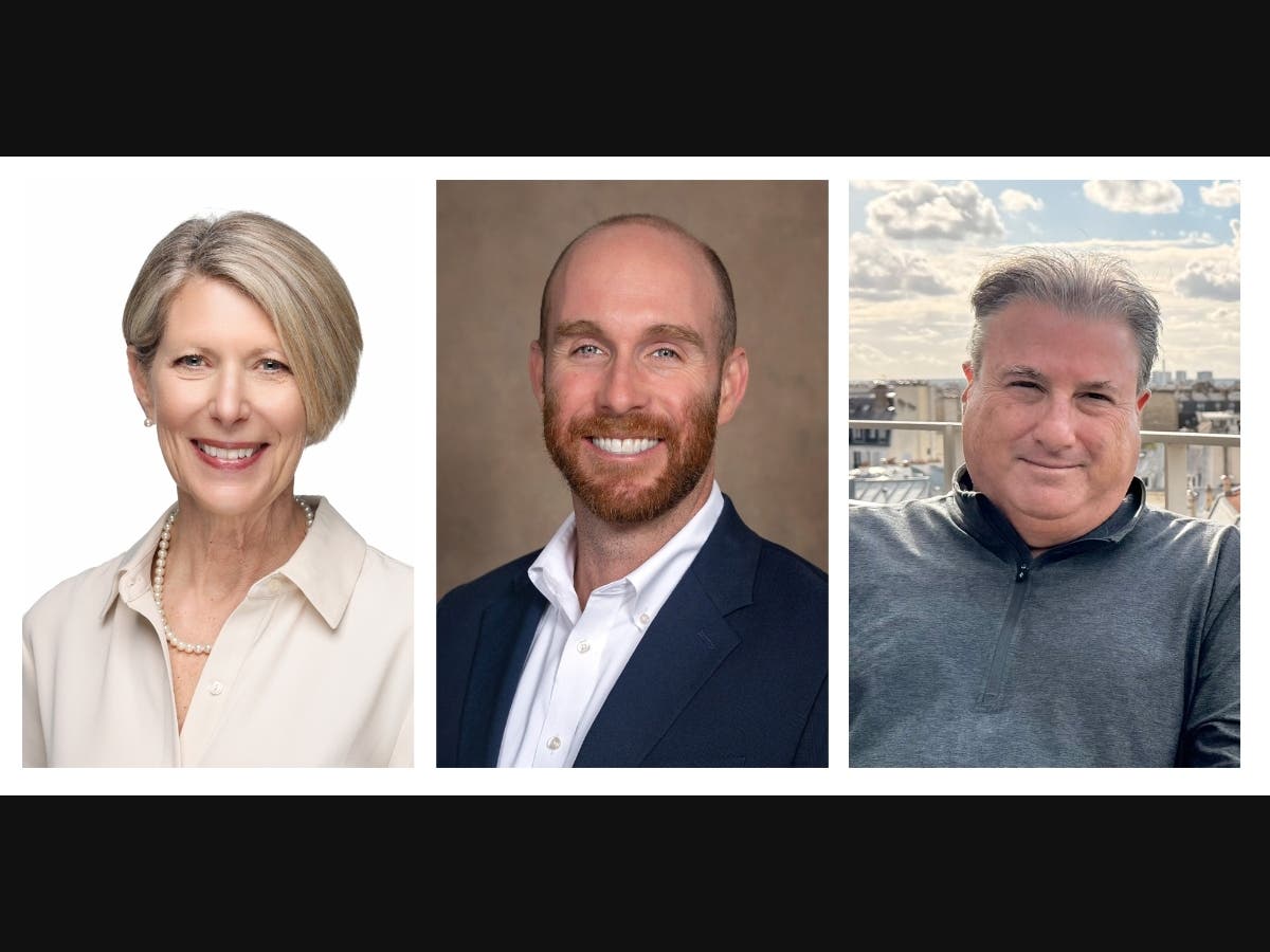 All Faiths Food Bank’s Board Chair, Patricia Courtois (left) and new board members Daniel Collins and Tom Gurrentz