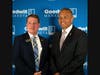 Goodwill Industries-Manasota, Inc. president and CEO Donn Githens (left) with Veteran Advocate of the Year award-winner Carlos Moreira