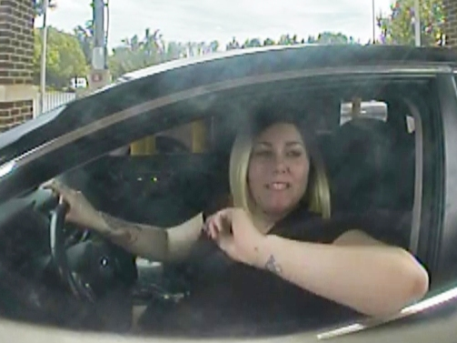 A woman is wanted for questioning by the Vestavia Hills PD in a stolen check case.