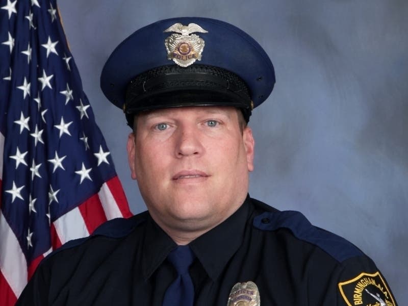 Officer John Finke was shot while on duty Sunday morning.