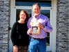 James Cezo (right) of Voorhees was a winner of the Delightful Dining Raffle – twelve $100 dining gift certificates to local restaurants