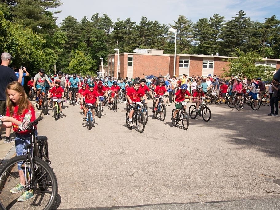 Children at last year's bike ride