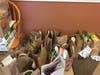 Bags of the donations for homebound seniors.