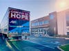 Convoy of Hope 18-wheeler arrives at Liquid Church in Parsippany, NJ to drop off 26,000 pounds of relief supplies