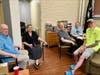 Resident Robert Clinscale, Multi Site Manager Bernice Cordeiro, and Residents Frank Monastiero, Gregory Phipps, and Ronald Williams