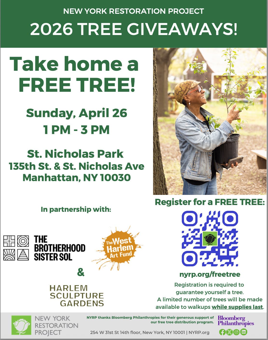 Free Tree Giveaway in Harlem