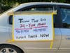 Tai Ji Men dizi drive their car carrying a sign that reads “Taiwan Must End 24-Year Abuses of Tai Ji Men Members’ Human Rights Now” around Southern California on August 15, 2020.