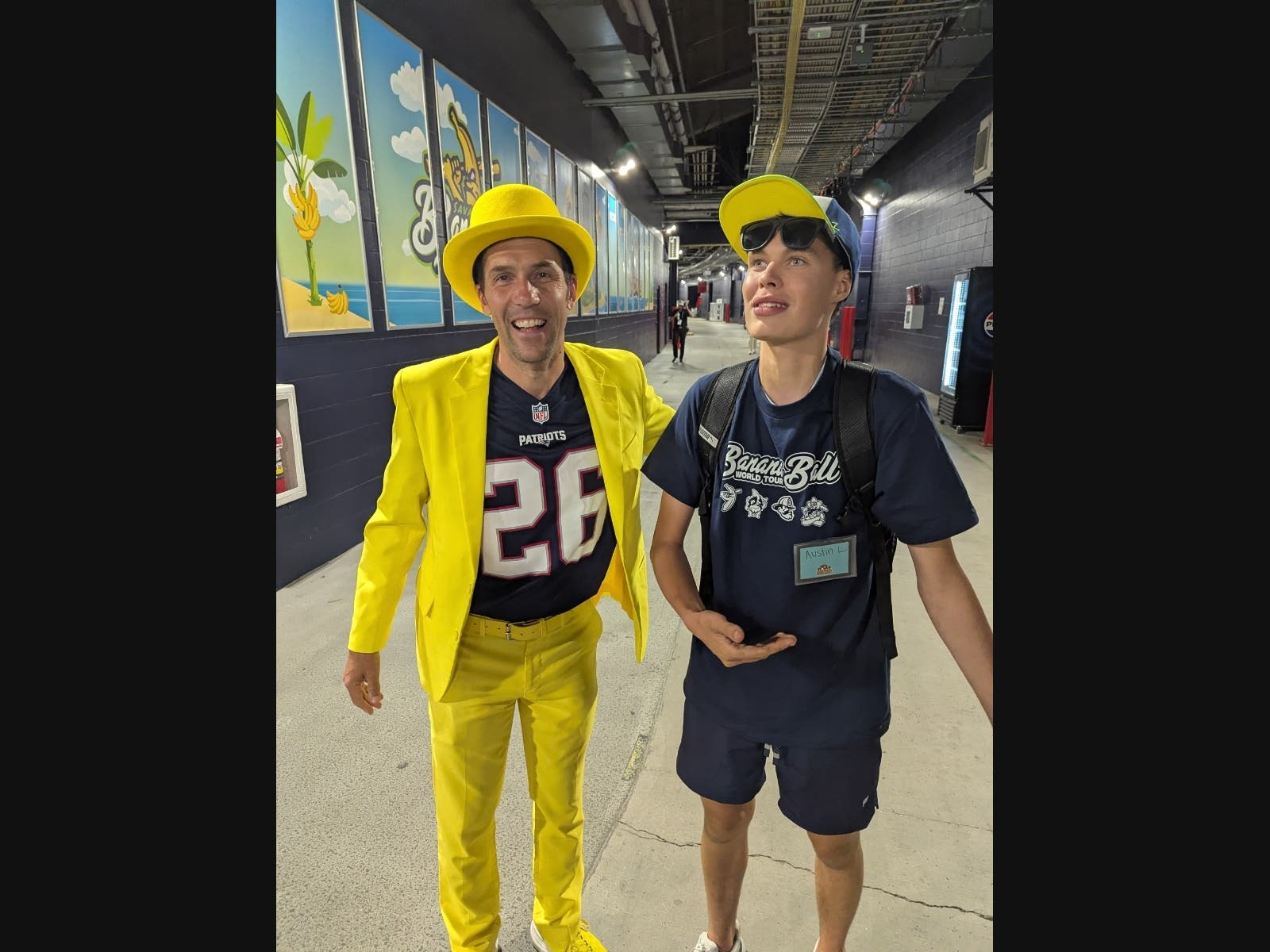 Austin meets Savannah Bananas founder Jesse Cole, adding another unforgettable moment to a day inspired by Austin's high school yearbook dream. Photos courtesy of SNL Youth Academy.