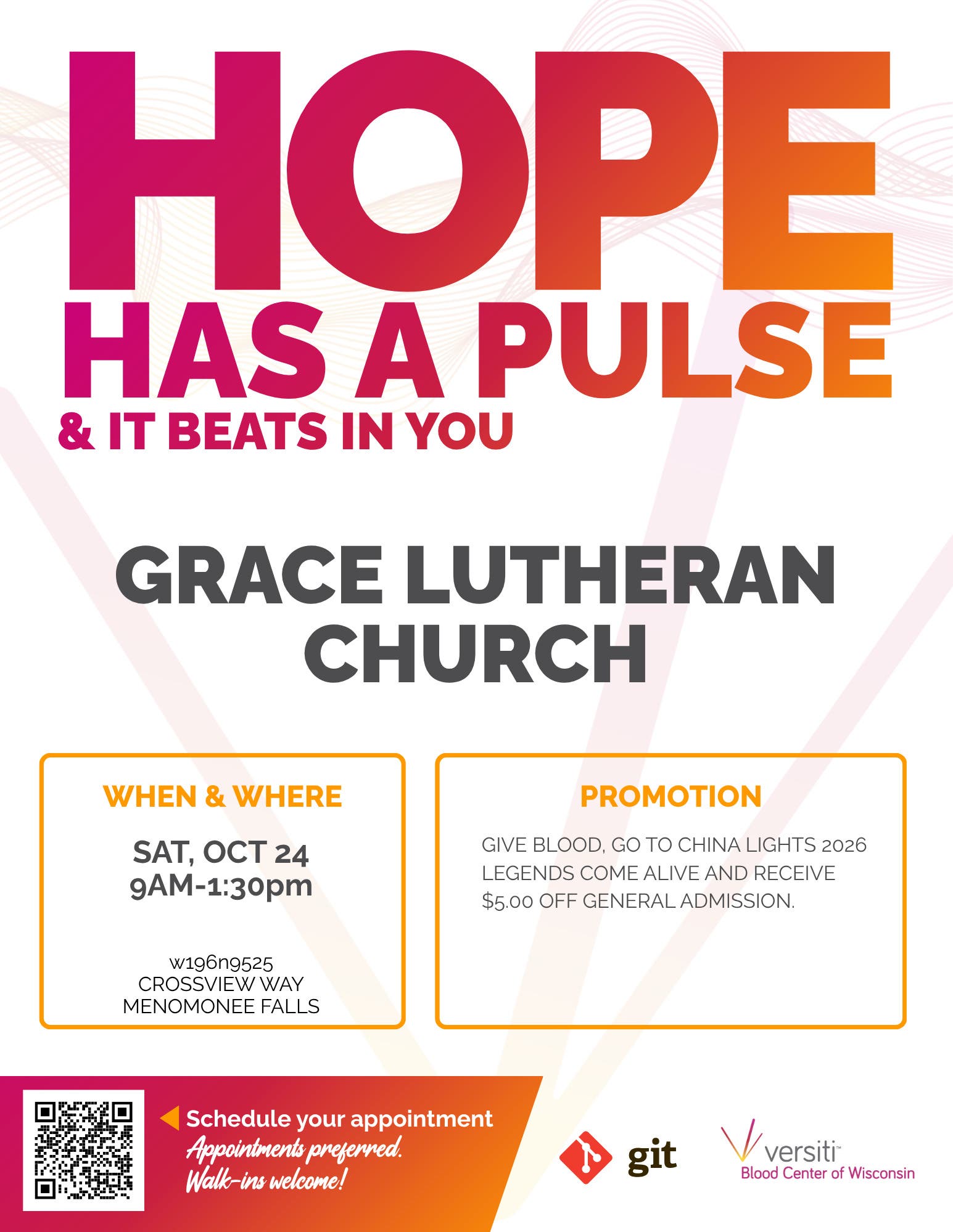 Grace Lutheran Ministries - Menomonee Falls Community Blood Drive 