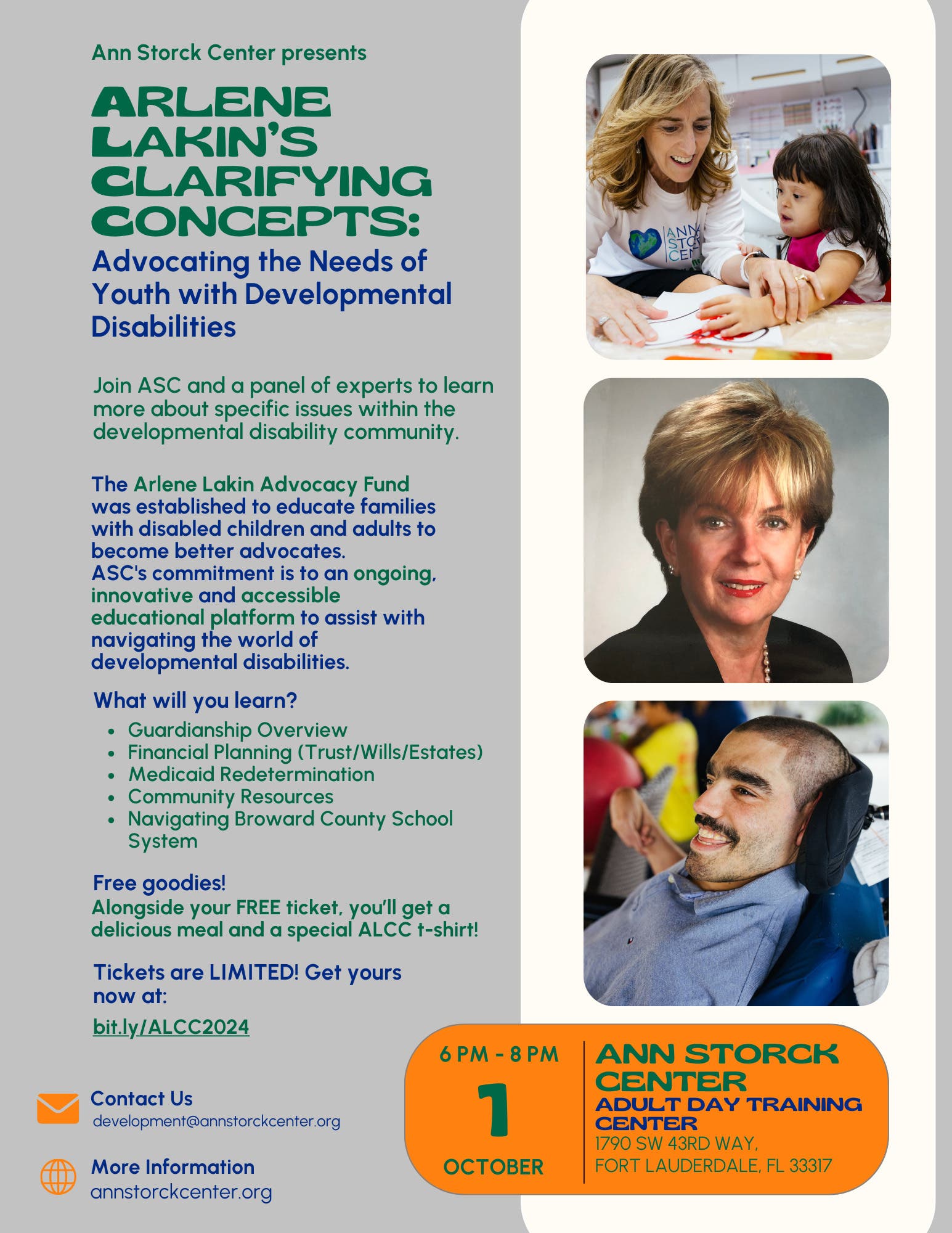Oct 1 Ann Storck Center to Host “Arlene Lakin’s Clarifying Concepts
