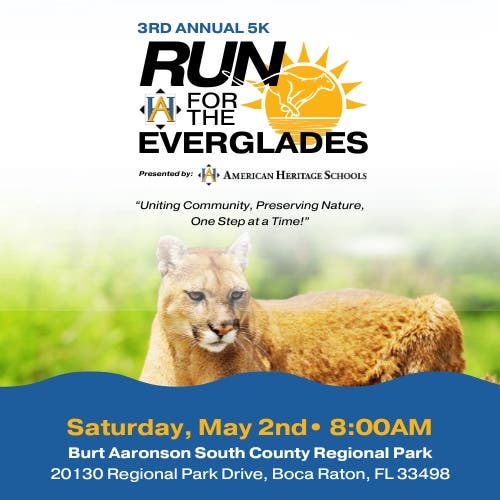 American Heritage Schools to Host Third Annual Run for the Everglades on May 2