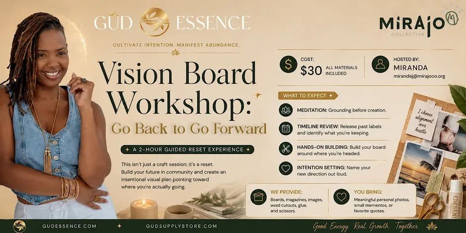 MiRAjO Vision Board Workshop at GŪD Essence Clearwater 