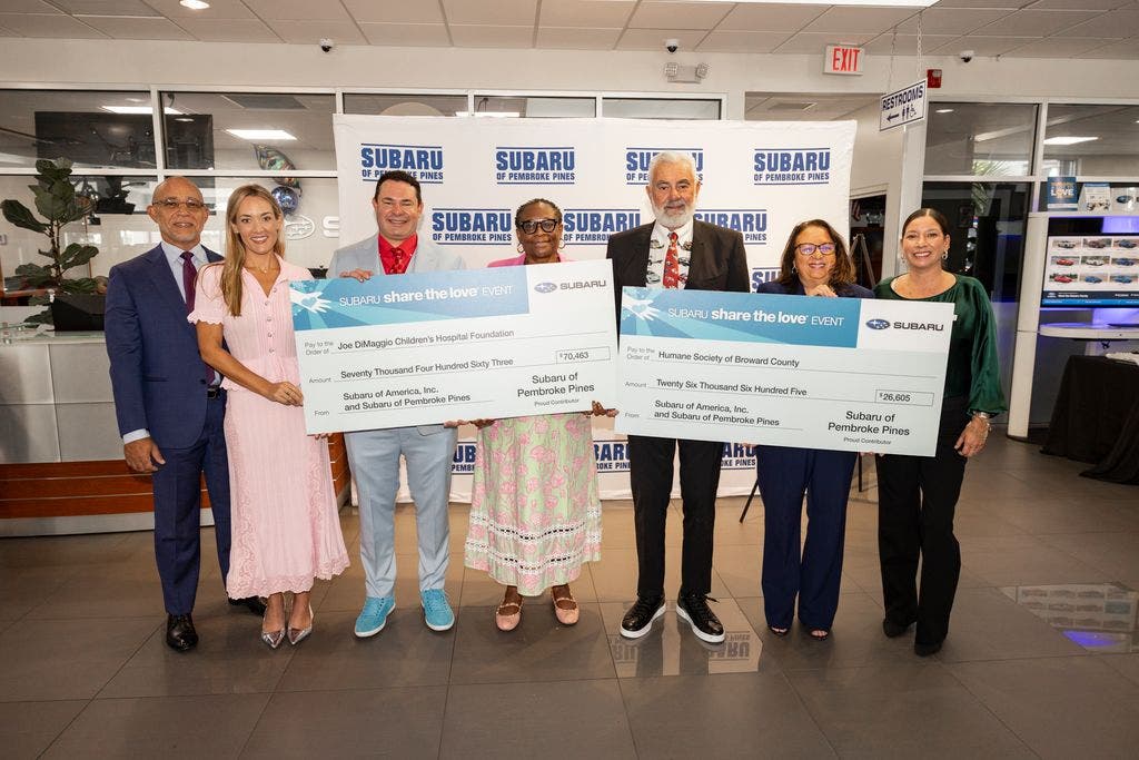 Subaru of Pembroke Pines Presents $97,068 in Donations to Two Hometown Charities