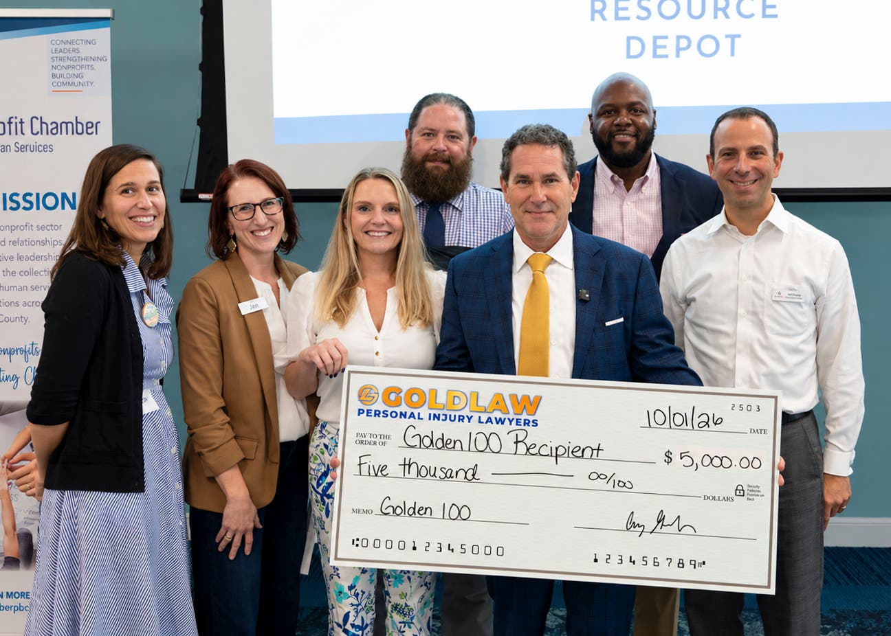 GOLDLAW Announces GOLDEN 100: $100,000 Donation to Palm Beach County Nonprofit Organizations