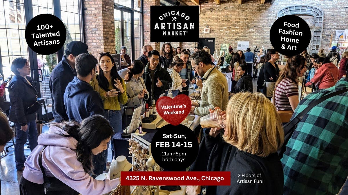 Chicago Artisan Market in Ravenswood - Sat-Sun, Feb 14-15 (Valentine's Weekend)