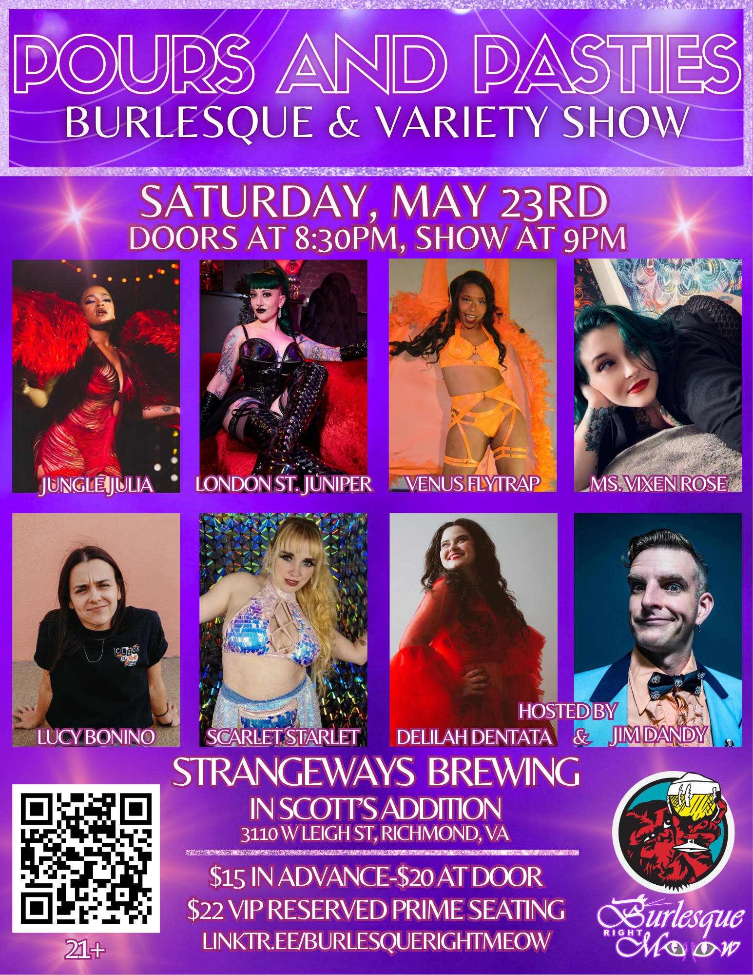 Pours and Pasties Burlesque and Variety Show!