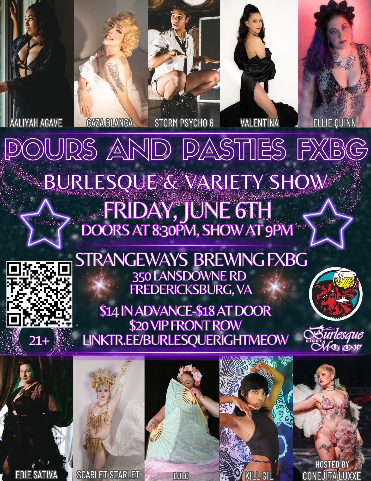 Pours and Pasties FXBG Burlesque and Variety Show!