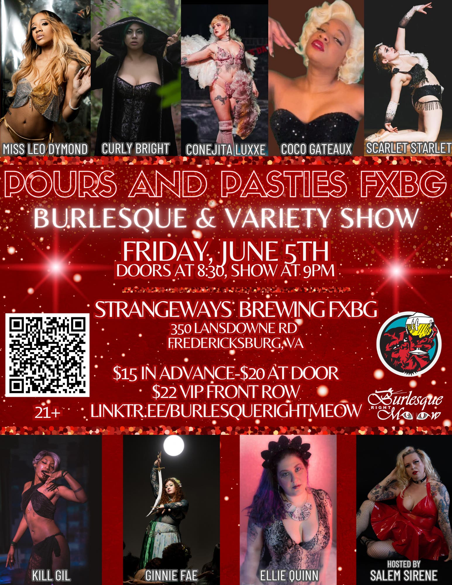 Pours and Pasties FXBG Burlesque and Variety Show!