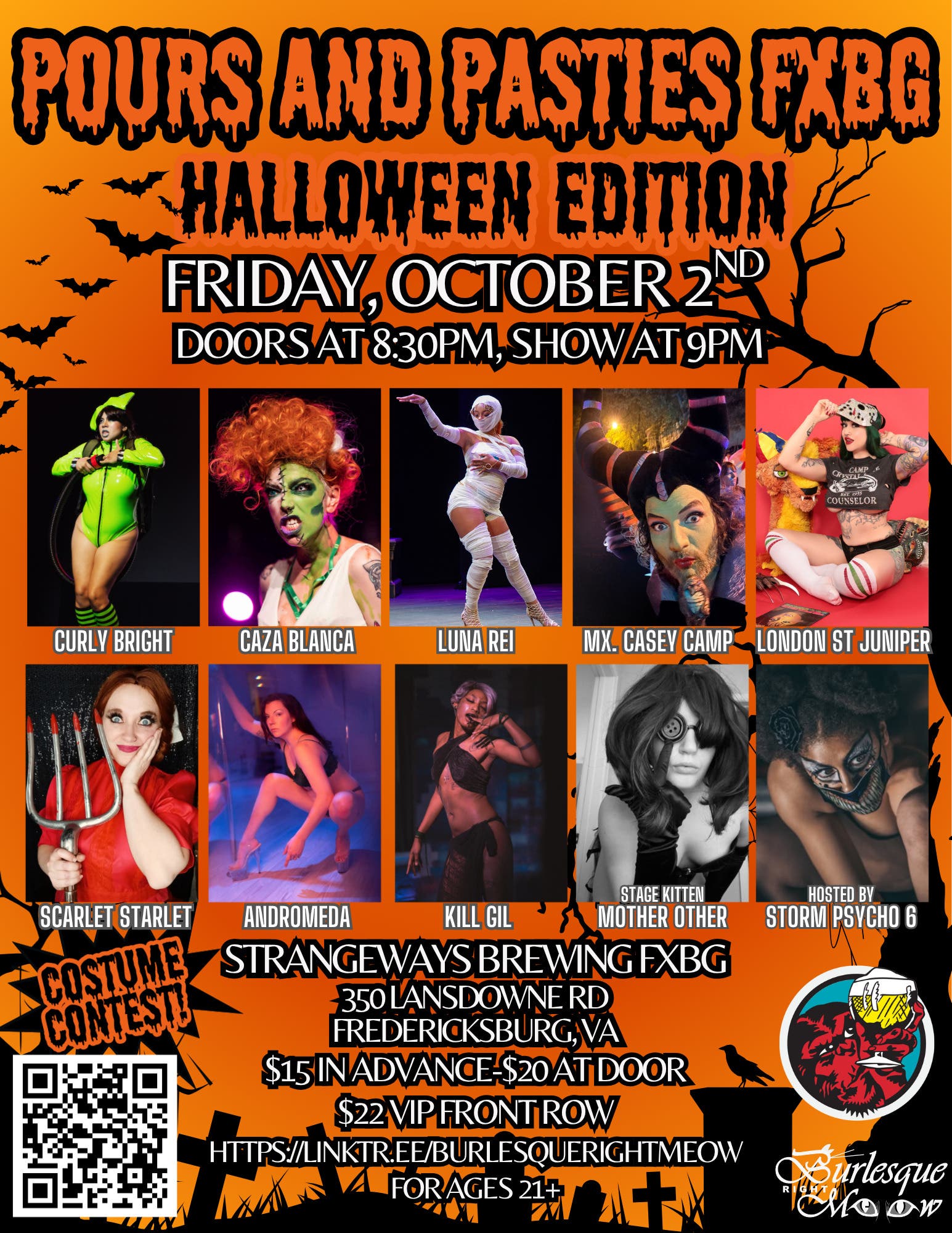 Pours and Pasties FXBG: Halloween Edition!