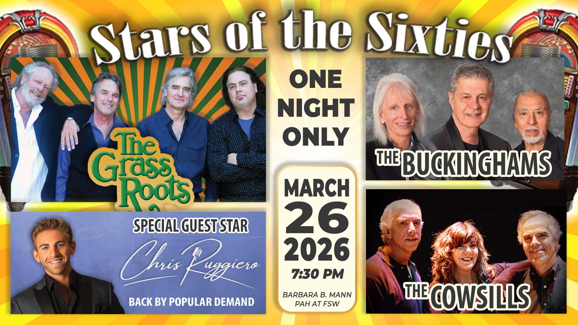 The Grass Roots, Buckinghams & Cowsills – Live in Fort Myers