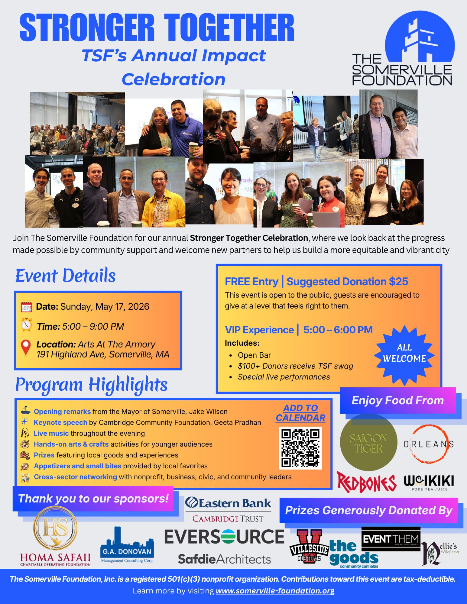Stronger Together - The Somerville Foundation's Annual Impact Celebration Event