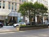 Midblock median planter at 450 Park Ave. South, after the Flatiron NoMad Partnership's BID expansion into the area