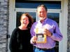 James Cezo (right) of Voorhees was a winner of the Delightful Dining Raffle – twelve $100 dining gift certificates to local restaurants