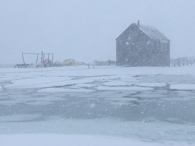 Photo of Derby Wharf flooding by Mark Stevick.