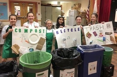 The pilot program in two North Andover Schools has cut waste by hundreds of pounds per week.