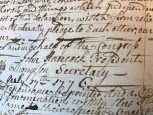 Town Clerk James Fowle​ meticulously copied the Declaration of Independenc into the Woburn's records in 1776.