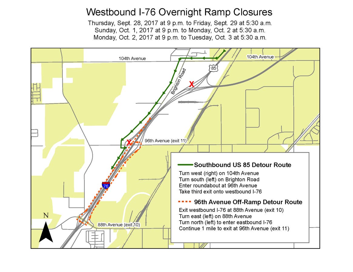 Traffic Alert: Ramps Closed At US 85 To I-76 Overnight Thursday -- And ...